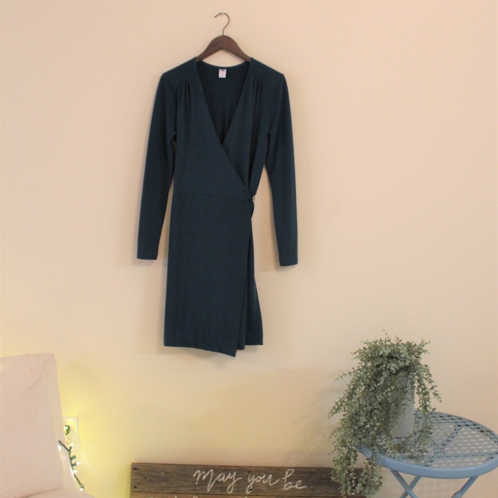 Forest Green Wrap Dress